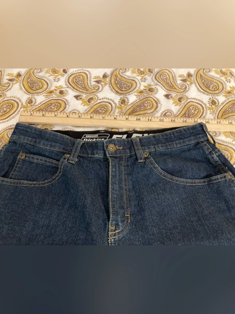 Genuine Dickies  Dark Blue Denim Jean Shorts Sz 30